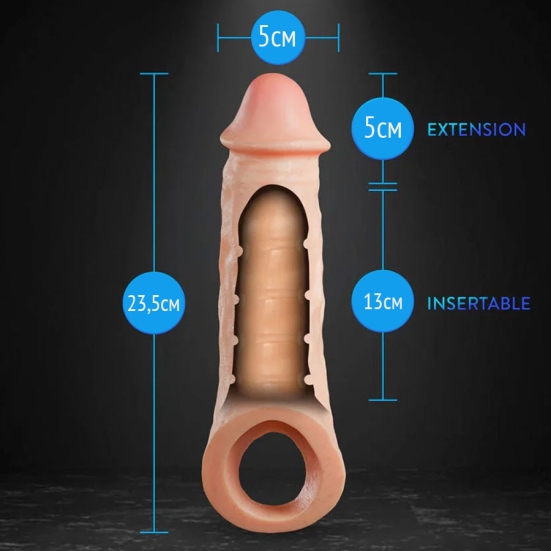 Насадка Intrepid 9.25" Realistic Penis