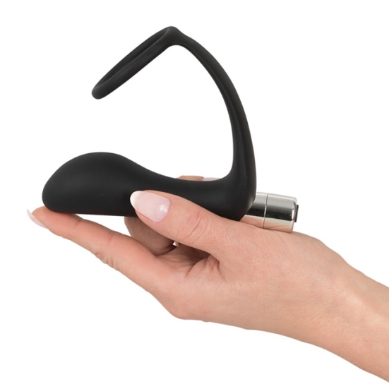 Пробка с кольцом Black Velvets Vibrating Ring &amp; Plug